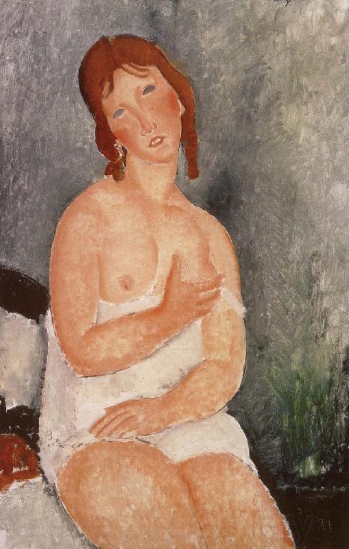 Amedeo Modigliani Red-Haired young woman in chemise